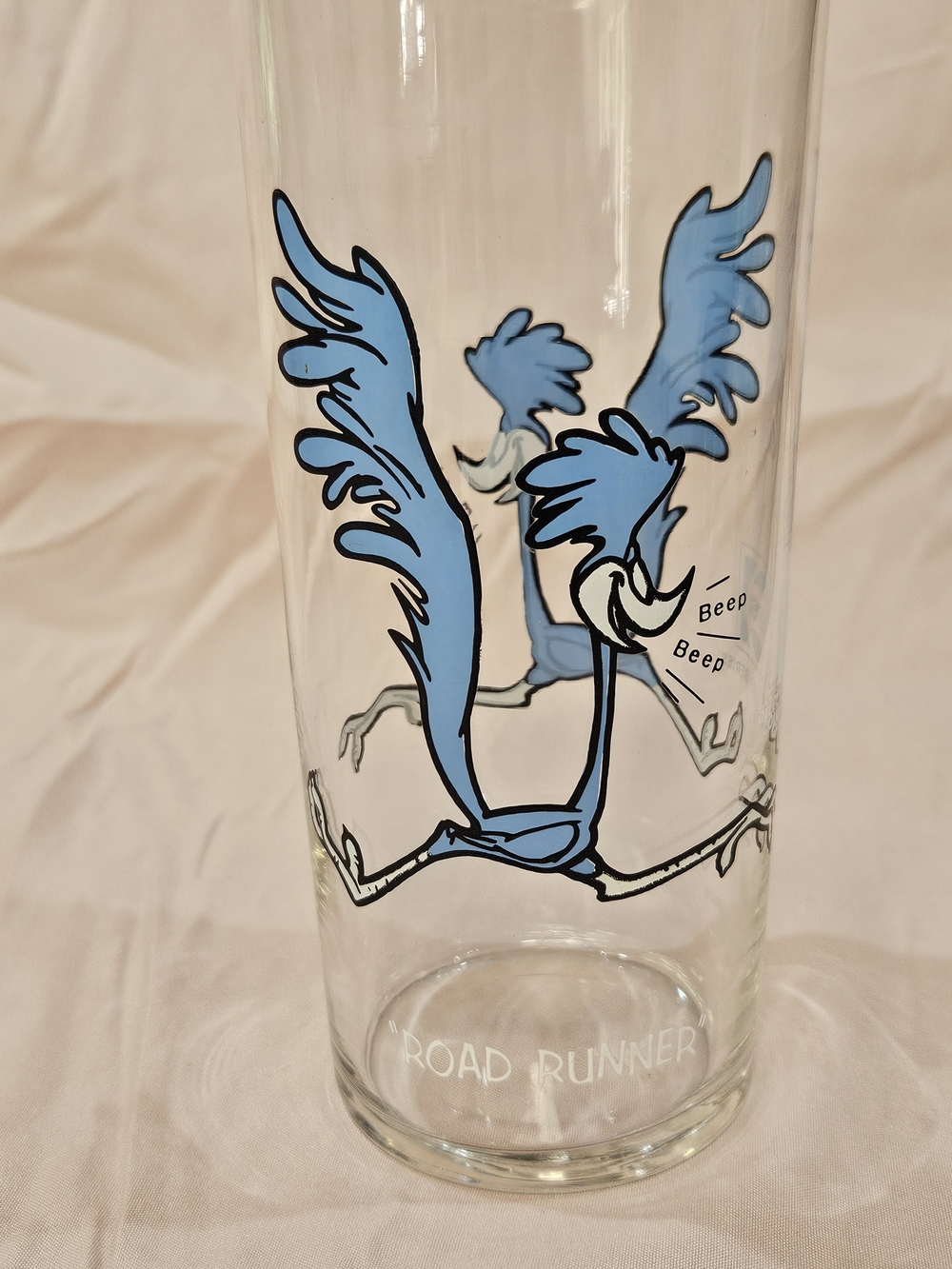 1973 Pepsi Collector Series Glass with Blue and Black Road Runner Artwork